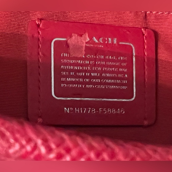 Coach Red Leather City Tote Bag - Picture 5 of 5